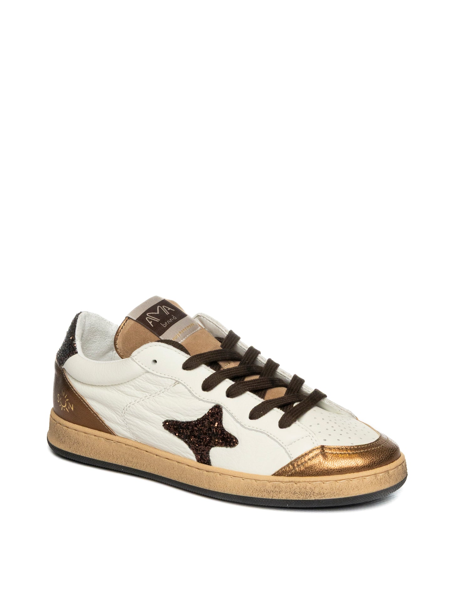 SNEAKERS AMA BRAND DONNA BIANCO - 4373 BI/BRON