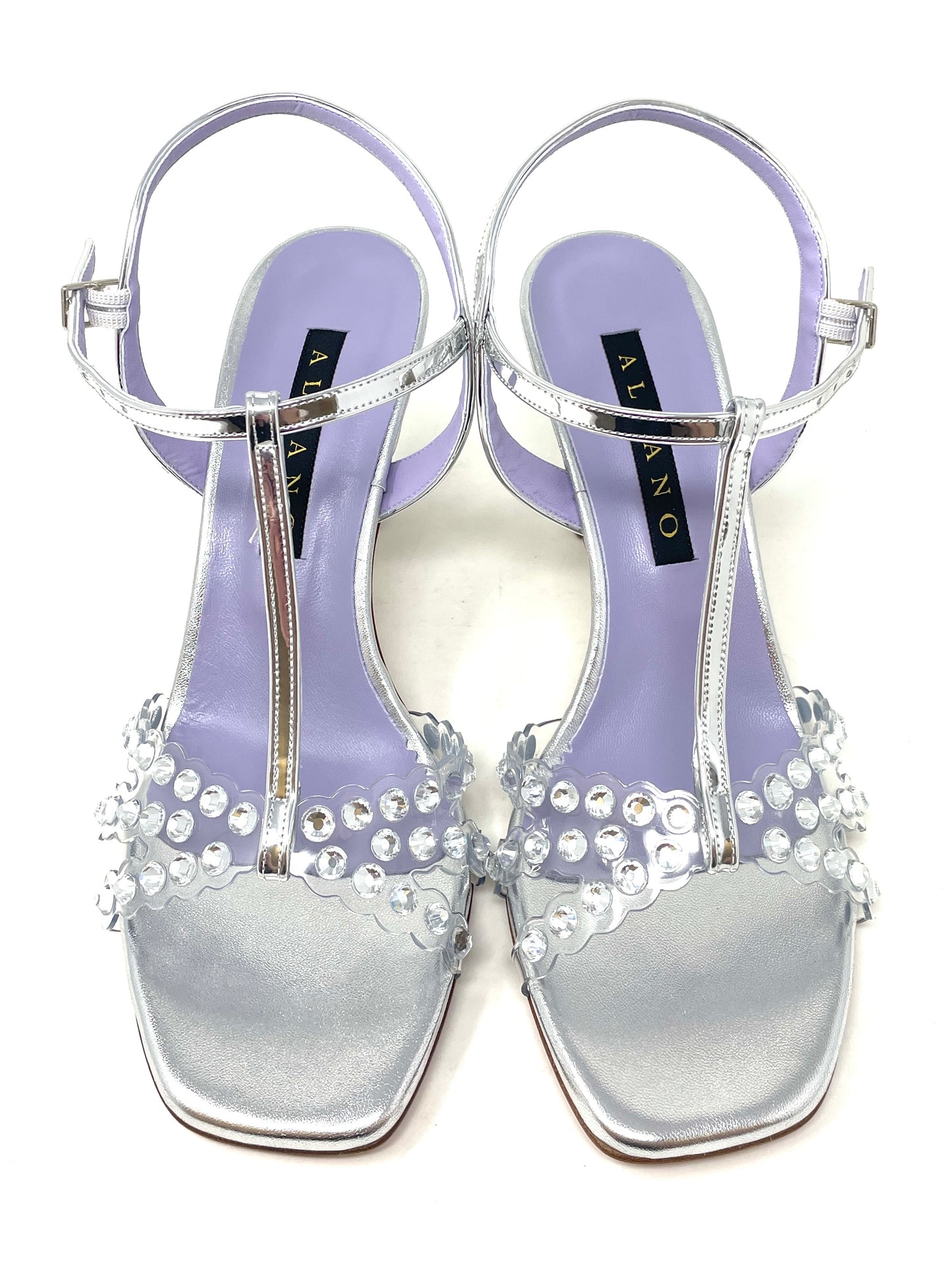 SANDALI CON TACCO ALBANO DONNA ARGENTO - 5047 ARGENT