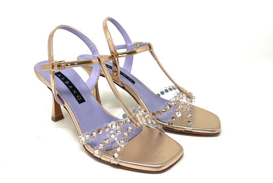 SANDALI CON TACCO ALBANO DONNA RAME - 5047 RAME