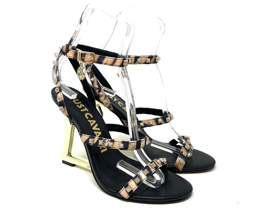 SANDALI CON TACCO JUST CAVALLI DONNA ANIMALIER - 78RA3S62 R41