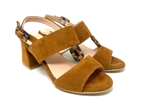 SANDALI CON TACCO VOLPATO DONNA CUOIO - 8524 CUOIO