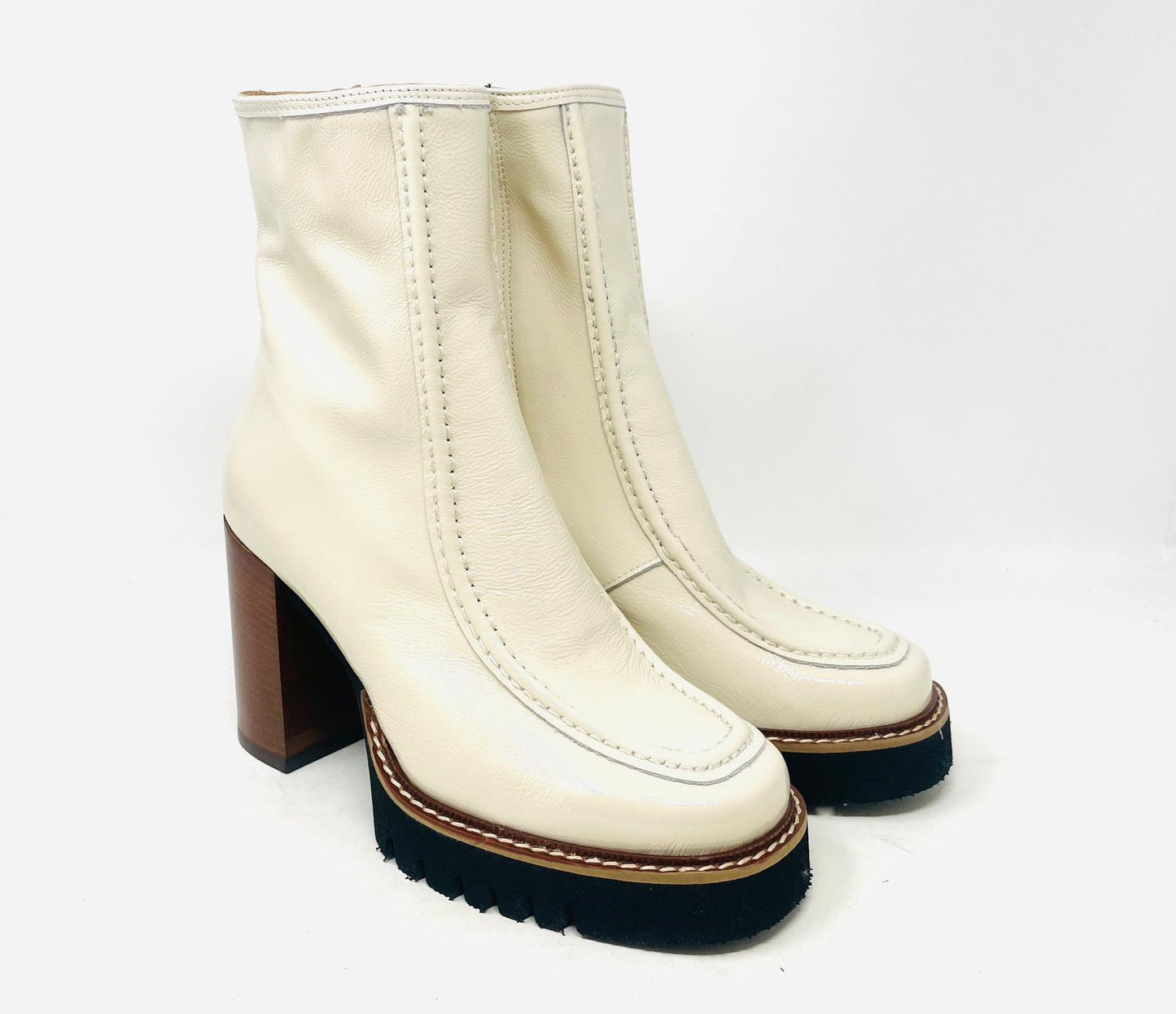 TRONCHETTI CON TACCO VOLPATO DONNA LATTE - 9002NA MILK