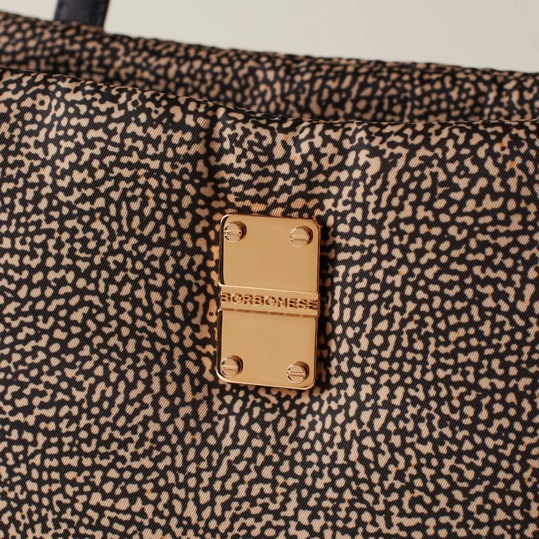 BORSA BORBONESE ACCESSORI NERO/BEIGE - 91010038I15 X11