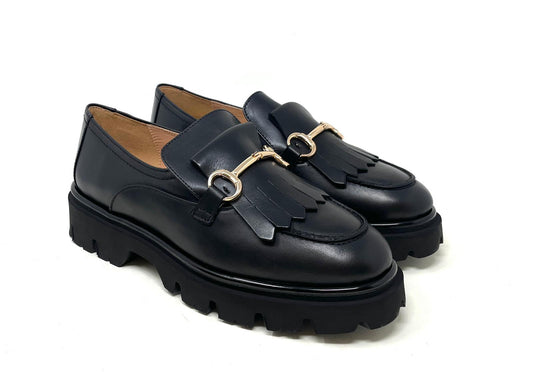 MOCASSINO VOLPATO DONNA NERO - A232G NERO