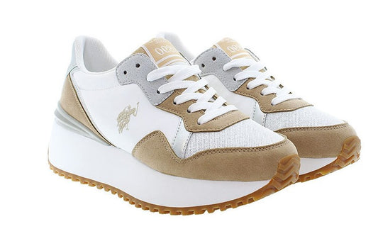 SNEAKERS U.S. POLO ASSN. DONNA BEIGE - BAYLE003 BI/BEIGE