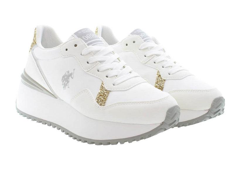 SNEAKERS U.S. POLO ASSN. DONNA BIANCO - BAYLE003 BI/ORO