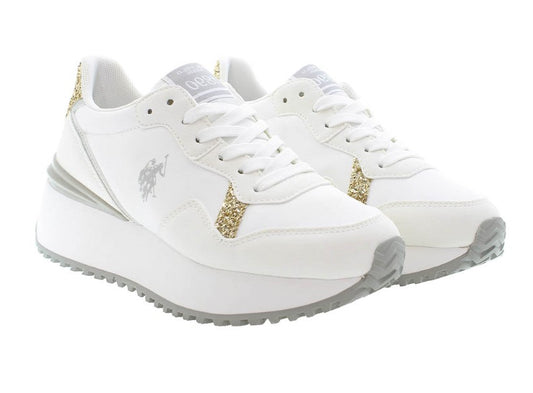 SNEAKERS U.S. POLO ASSN. DONNA BIANCO - BAYLE003 BI/ORO