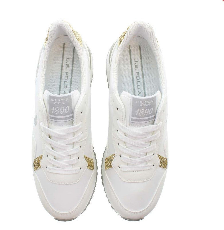 SNEAKERS U.S. POLO ASSN. DONNA BIANCO - BAYLE003 BI/ORO