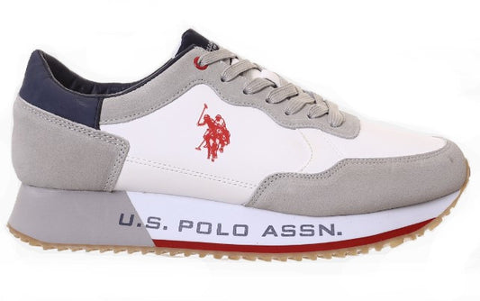 SNEAKERS U.S. POLO ASSN. UOMO BIANCO - CLEEF006 BI/GRI