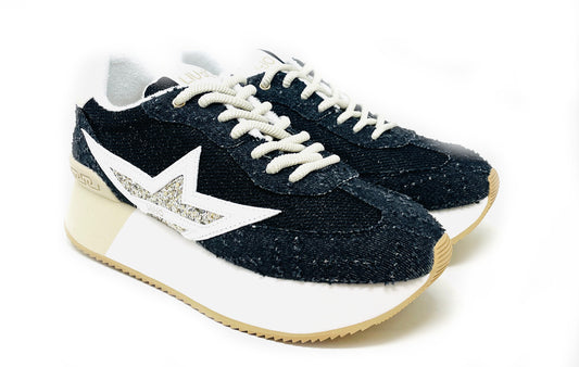 SNEAKERS LIU.JO DONNA BIANCO/NERO/ORO - DREAMY03 NE