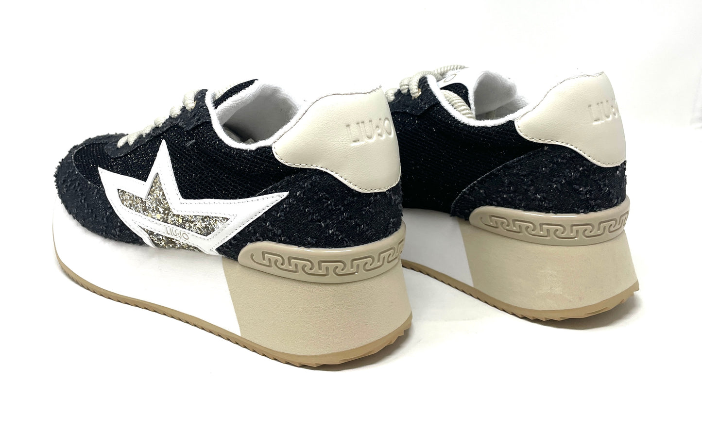 SNEAKERS LIU.JO DONNA BIANCO/NERO/ORO - DREAMY03 NE