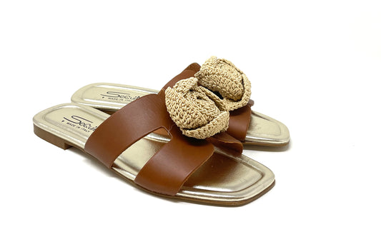SANDALI BASSI SEGUIMI DONNA CUOIO - KARL112LAM PLA