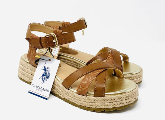 SANDALI U.S. POLO ASSN. DONNA CUOIO - KATE001 CUO