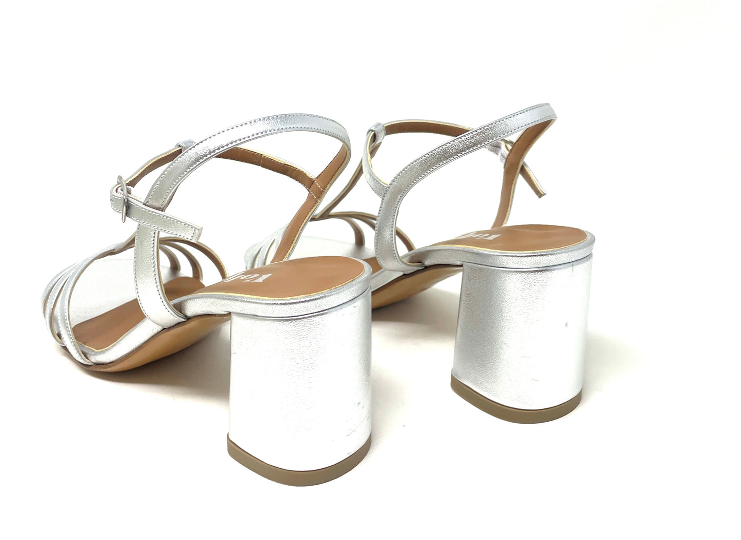 SANDALI CON TACCO VOLPATO DONNA ARGENTO - L308MET ARG