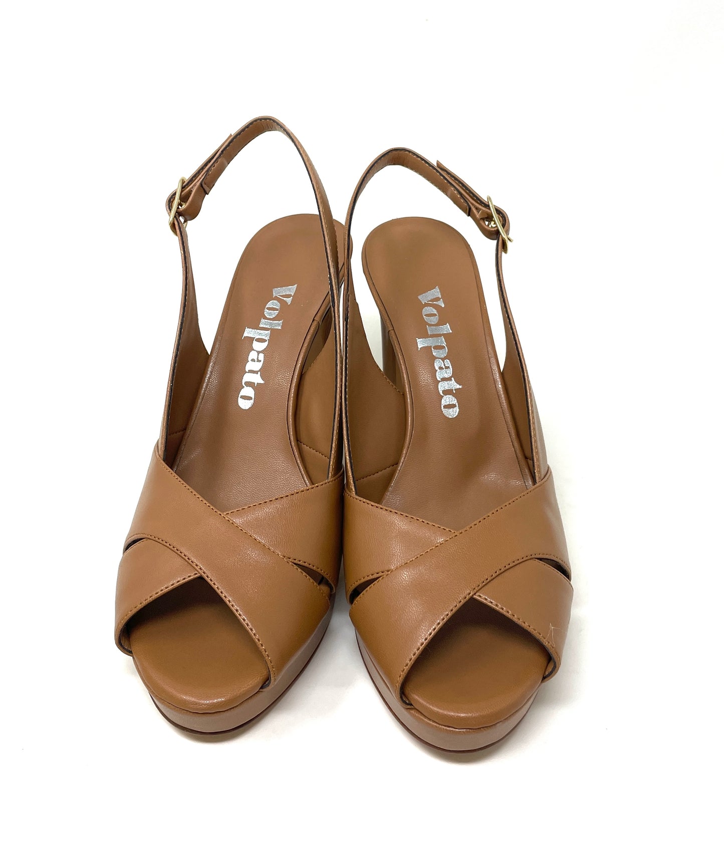 SANDALI CON TACCO VOLPATO DONNA CUOIO - L310SOFT CUOIO