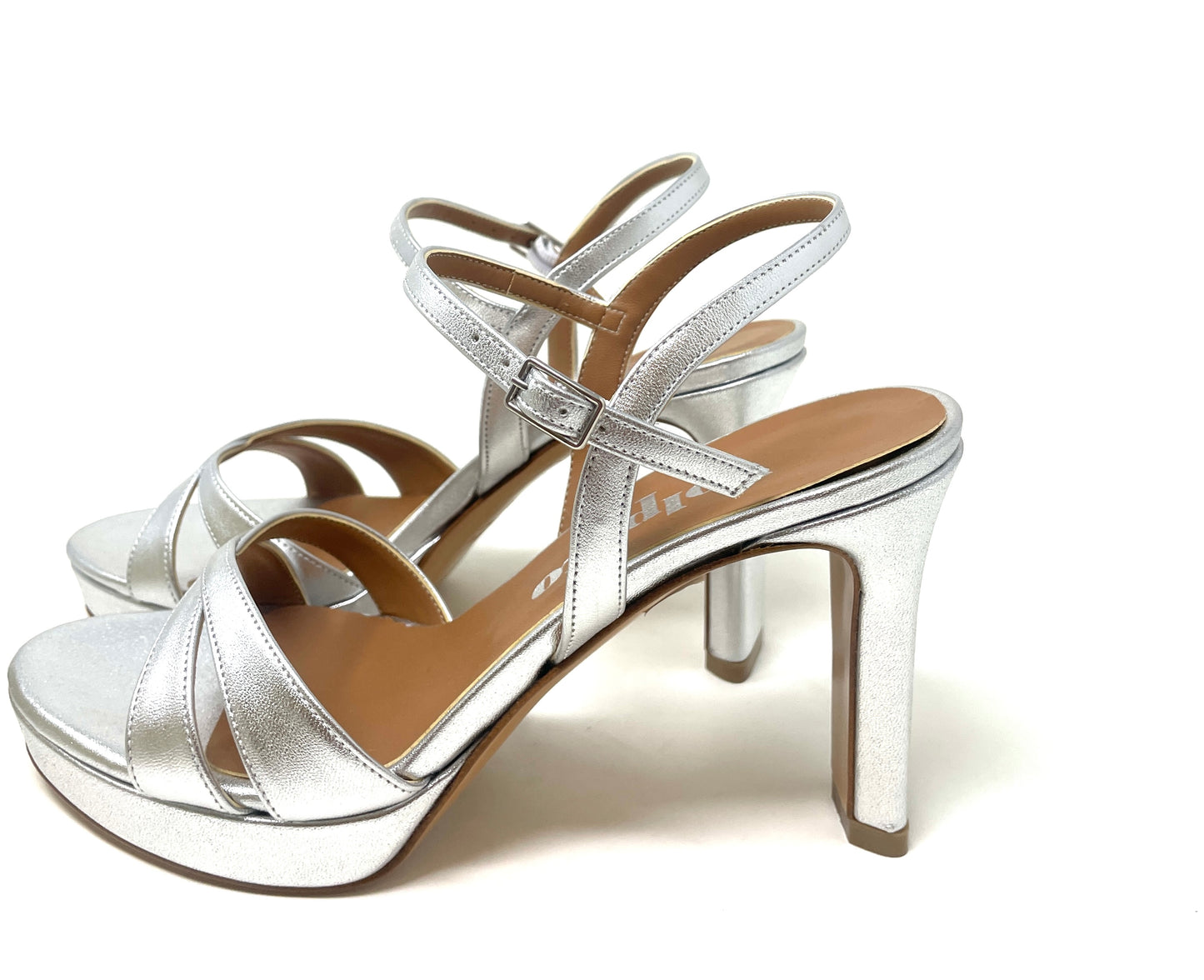 SANDALI CON TACCO VOLPATO DONNA ARGENTO - L311MET ARG