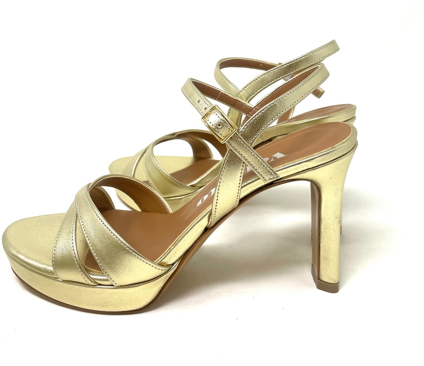 SANDALI CON TACCO VOLPATO DONNA PLATINO - L311MET PLAT