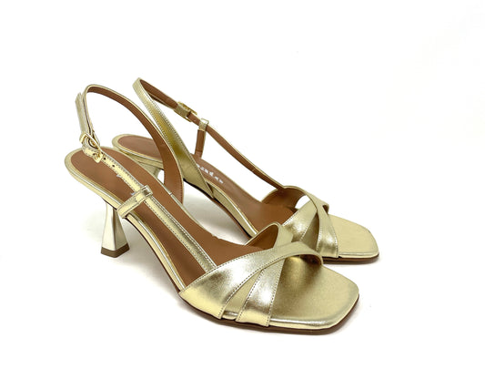 SANDALI CON TACCO VOLPATO DONNA PLATINO - L313MET PLAT