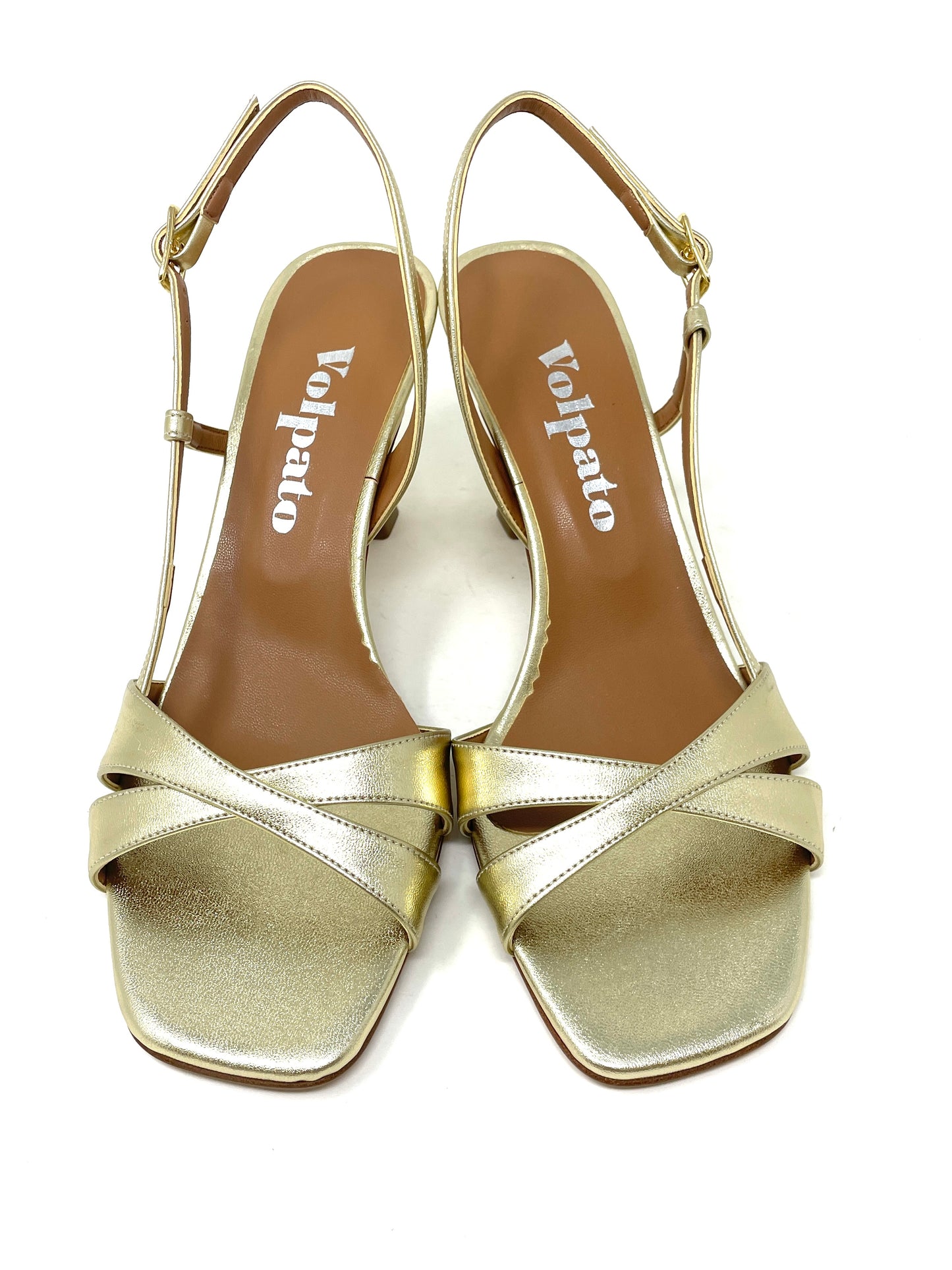SANDALI CON TACCO VOLPATO DONNA PLATINO - L313MET PLAT