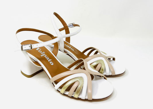SANDALI CON TACCO VOLPATO DONNA BIANCO - L338SOFT BIAN