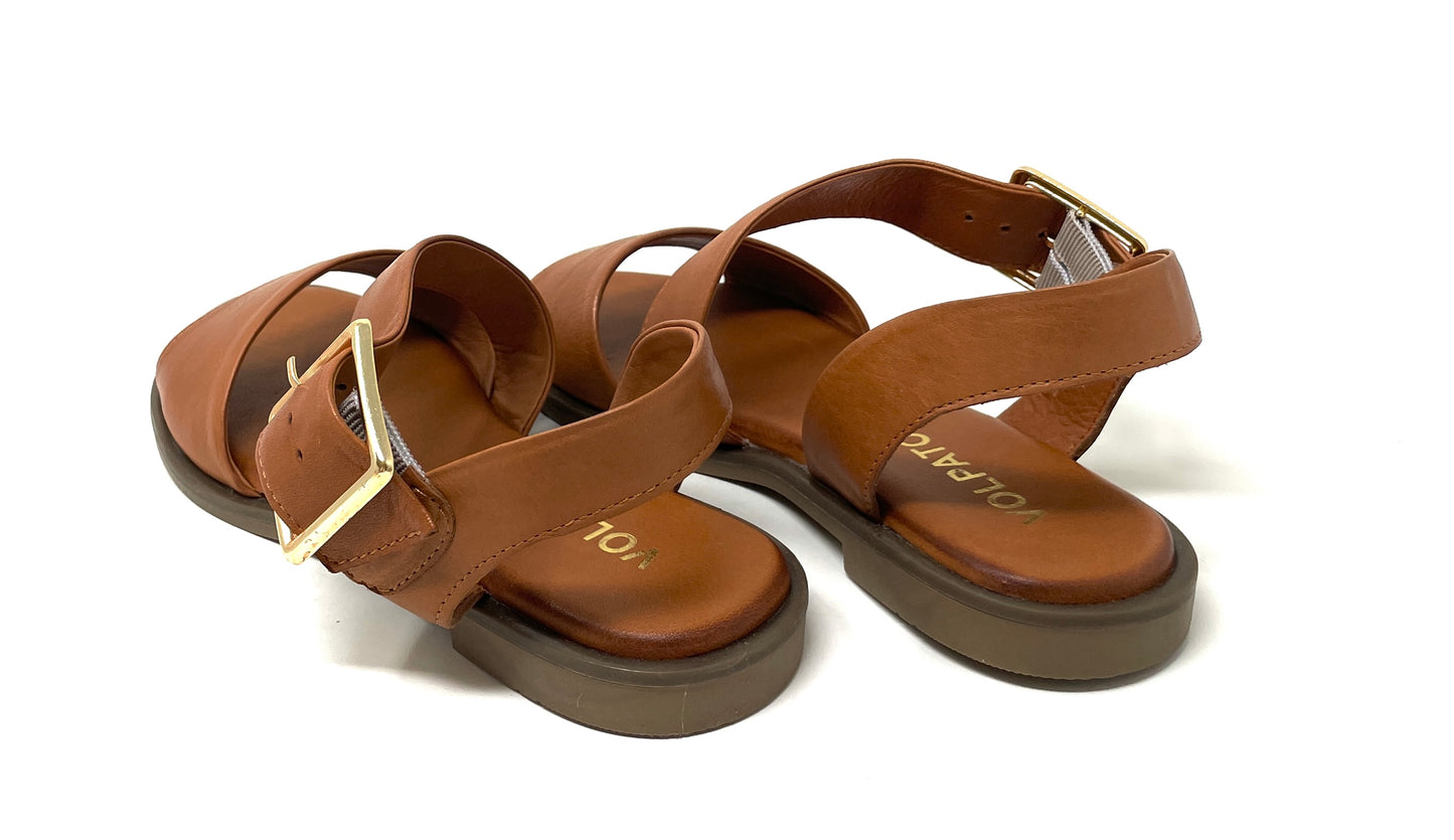 SANDALI BASSI VOLPATO DONNA MARRONE CHIARO - LIZ400 TAN