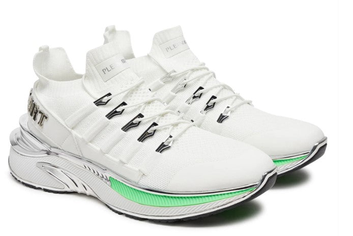 SNEAKERS PLEIN SPORT UOMO BIANCO - PADS0579 BI/GREEN