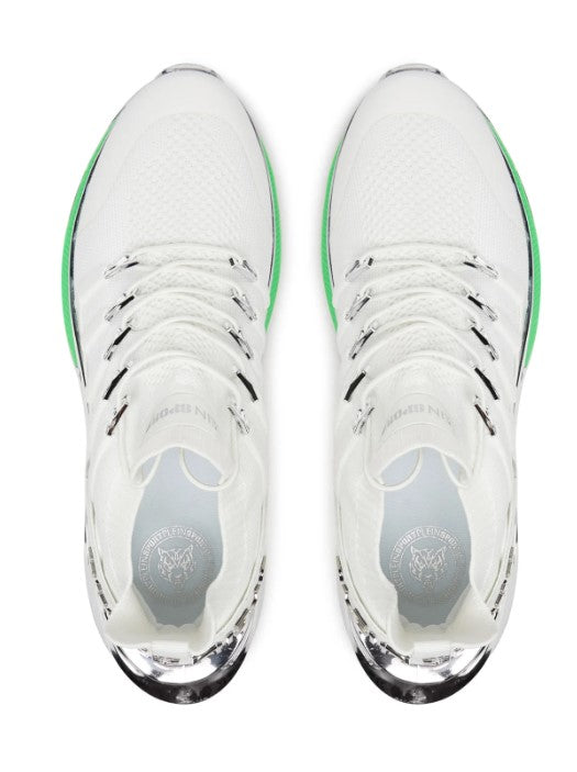 SNEAKERS PLEIN SPORT UOMO BIANCO - PADS0579 BI/GREEN