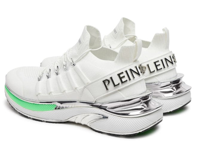 SNEAKERS PLEIN SPORT UOMO BIANCO - PADS0579 BI/GREEN
