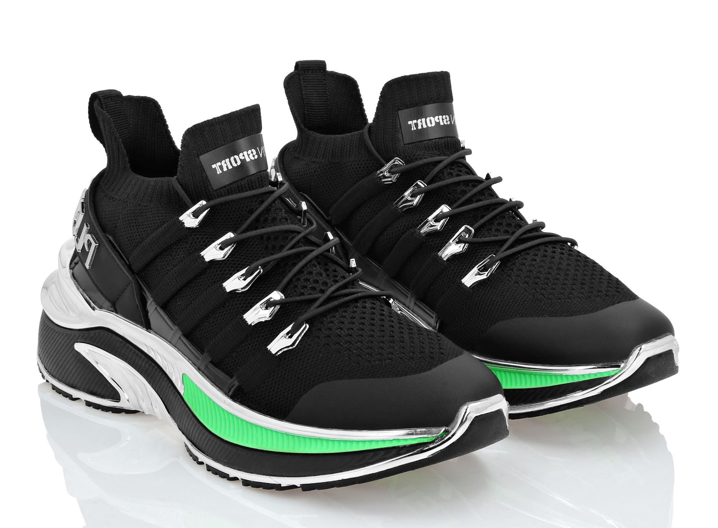 SNEAKERS PLEIN SPORT UOMO NERO - PADS0579 NE/GREEN