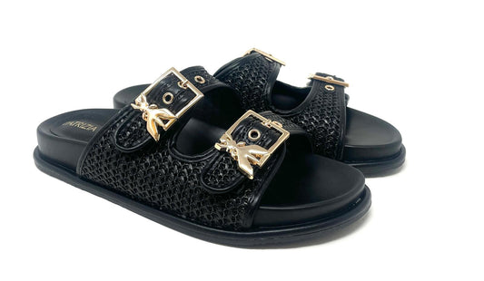 SANDALI BASSI PATRIZIA PEPE DONNA NERO - PJ337 NERO
