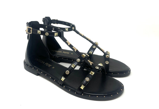 SANDALI BASSI PATRIZIA PEPE DONNA NERO - PJ343 NERO