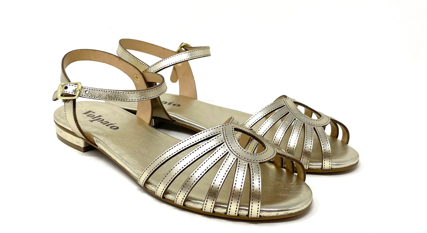 SANDALI BASSI VOLPATO DONNA PLATINO - PONZA PLAT