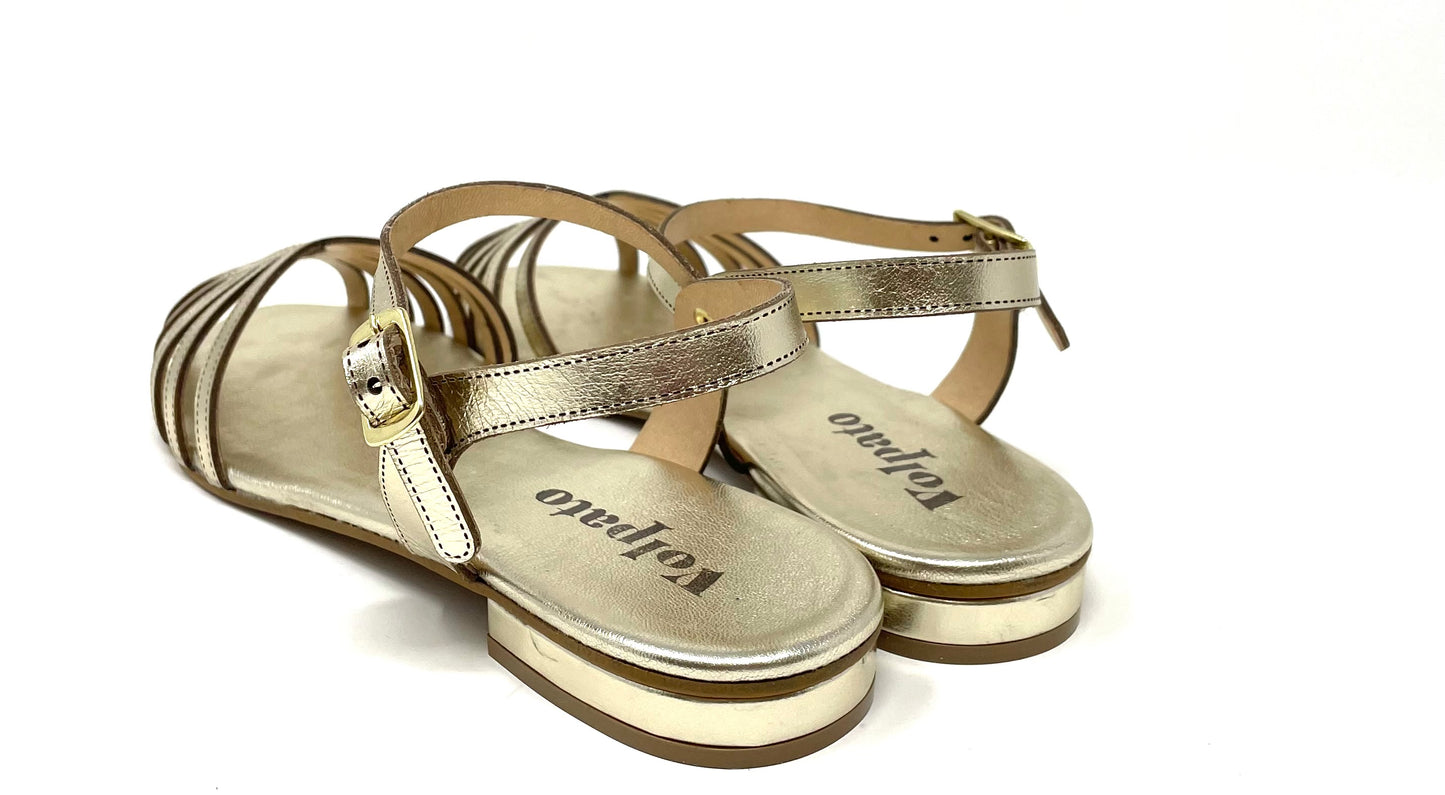 SANDALI BASSI VOLPATO DONNA PLATINO - PONZA PLAT