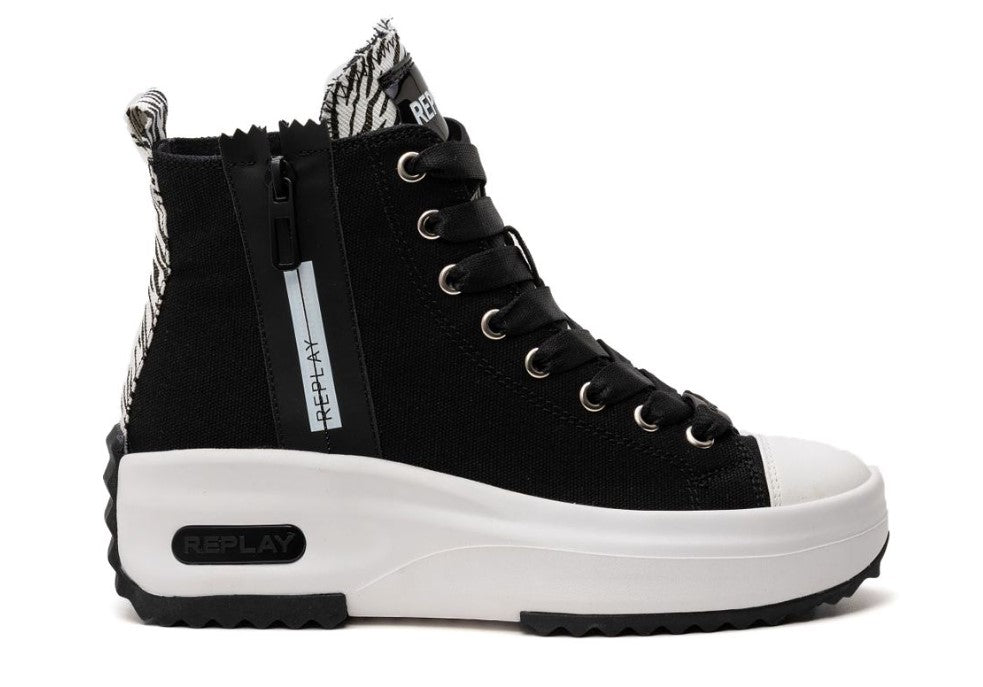 SNEAKERS REPLAY DONNA NERO - RZ5M0004TNE