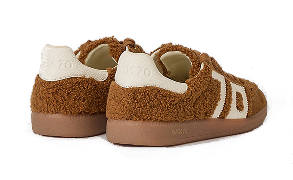 SNEAKERS BACK 70 DONNA CUOIO - TEDDY TABAC