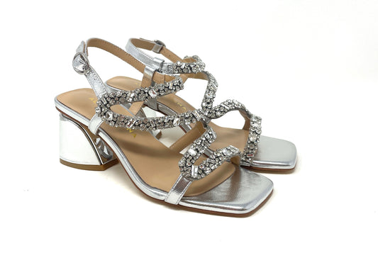 SANDALI CON TACCO ALMA EN PENA DONNA ARGENTO - V240716 SIL