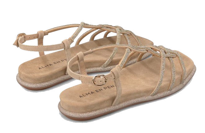 SANDALI BASSI ALMA EN PENA DONNA SABBIA - V2551602 SAND