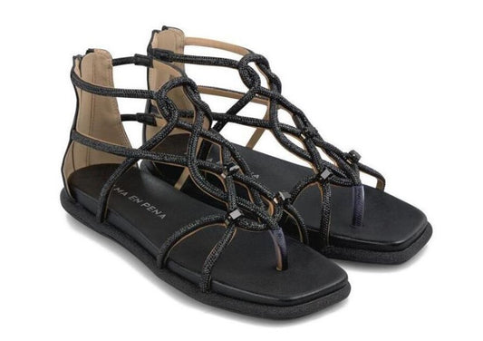 SANDALI BASSI ALMA EN PENA DONNA NERO - V2551604 NERO