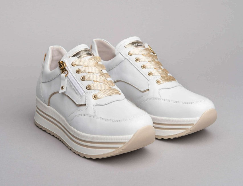 SNEAKERS NERO GIARDINI DONNA BIANCO - 10560D 707